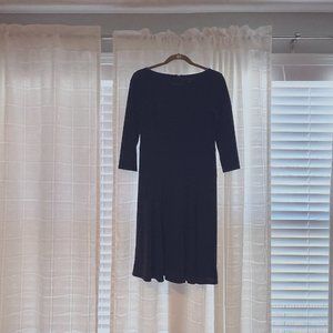 PRICE DROP!   Ann Taylor Dark Navy 3/4 sleeve Dress.   Size 4